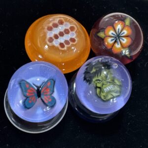 example marbles from glass blowing class