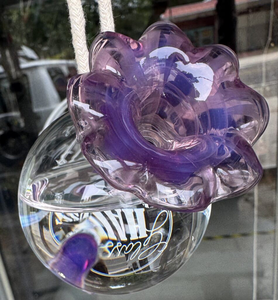 Purple Flower Orb Hummingbird Feeder