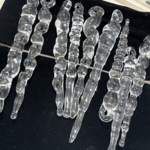 Glass Icicle Christmas Ornaments